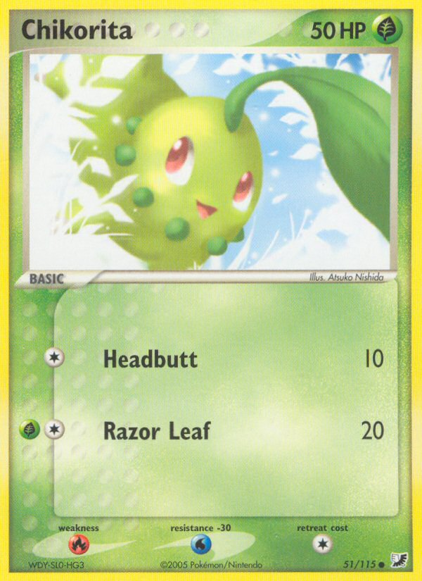 Chikorita (51/115) [EX: Unseen Forces] | Event Horizon Hobbies CA