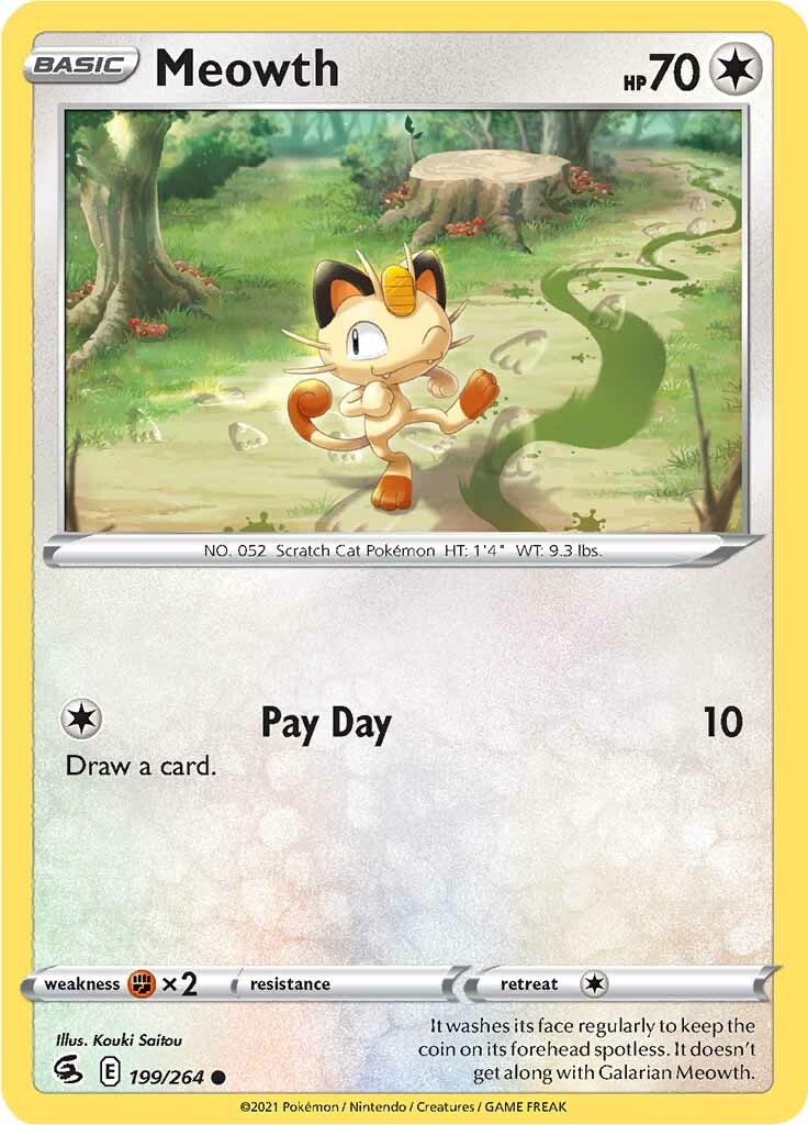 Meowth (199/264) [Sword & Shield: Fusion Strike] | Event Horizon Hobbies CA