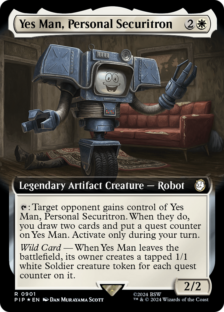 Yes Man, Personal Securitron (Extended Art) (Surge Foil) [Fallout] | Event Horizon Hobbies CA