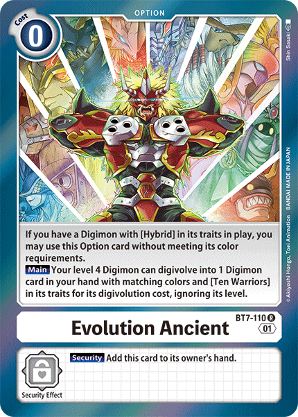 Evolution Ancient [BT7-110] [Next Adventure] | Event Horizon Hobbies CA