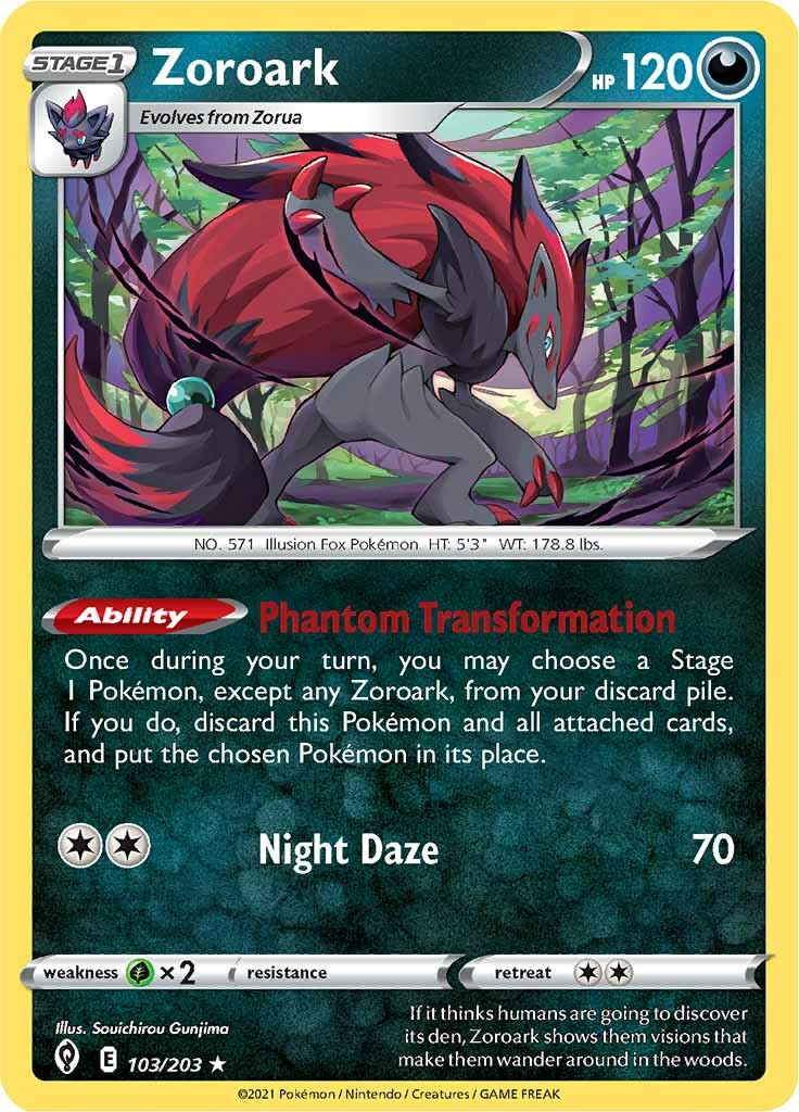 Zoroark (103/203) [Sword & Shield: Evolving Skies] | Event Horizon Hobbies CA