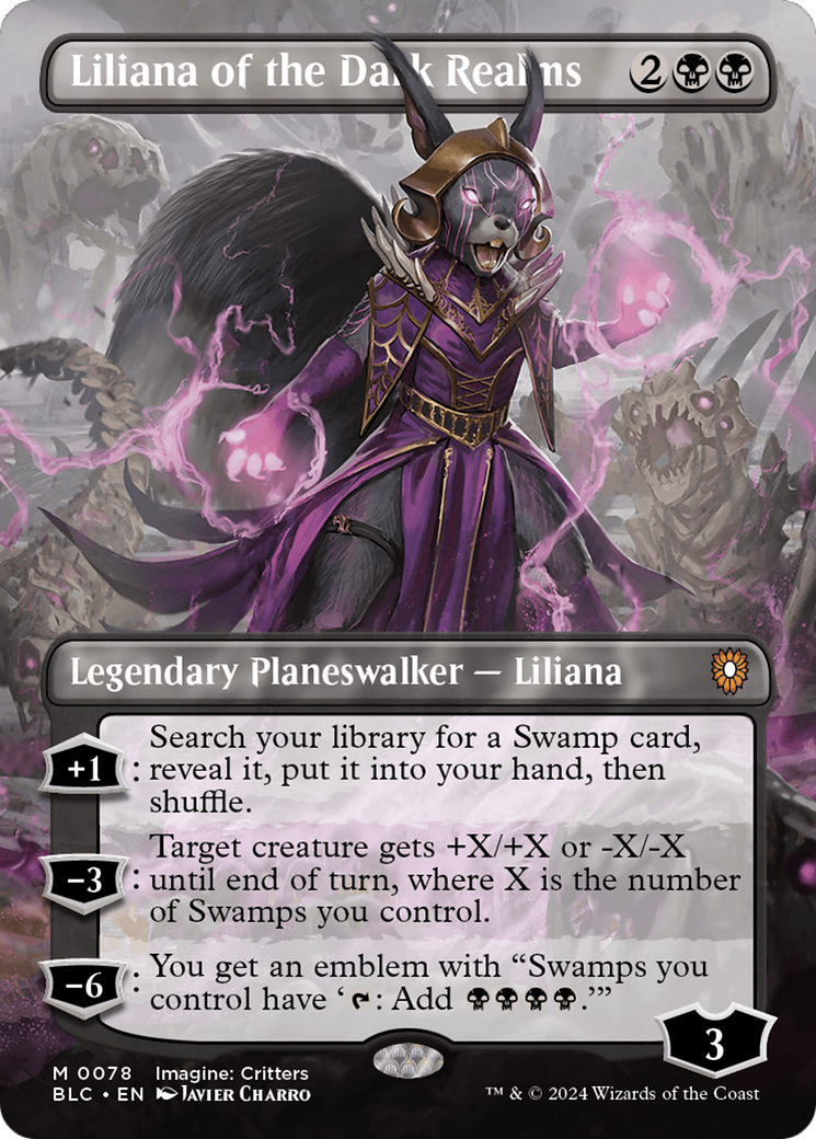 Liliana of the Dark Realms (Borderless) [Bloomburrow Commander] | Event Horizon Hobbies CA