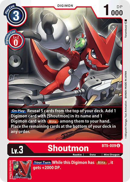 Shoutmon [BT5-009] [Battle of Omni] | Event Horizon Hobbies CA