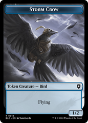 Storm Crow // Frog Lizard Double-Sided Token [Bloomburrow Commander Tokens] | Event Horizon Hobbies CA