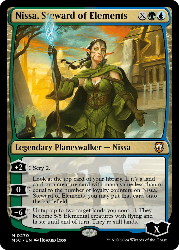 Nissa, Steward of Elements (Ripple Foil) [Modern Horizons 3 Commander] | Event Horizon Hobbies CA