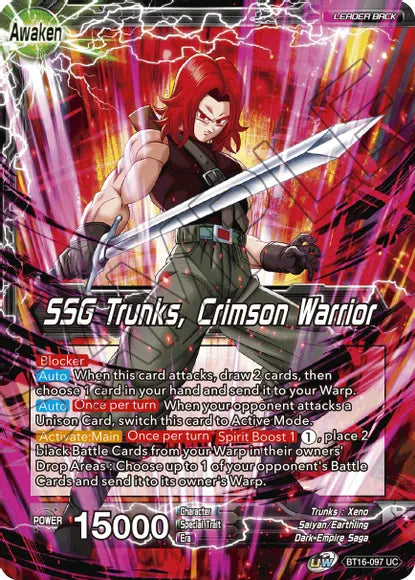 Trunks // SSG Trunks, Crimson Warrior (BT16-097) [Realm of the Gods] | Event Horizon Hobbies CA