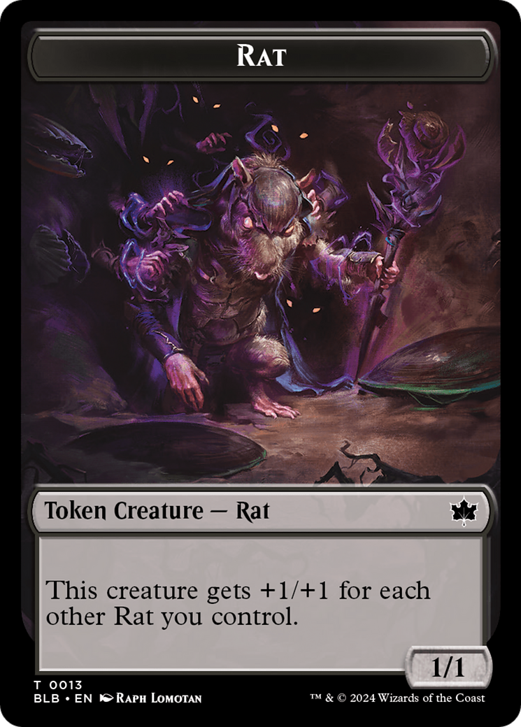 Rat Token [Bloomburrow Tokens] | Event Horizon Hobbies CA