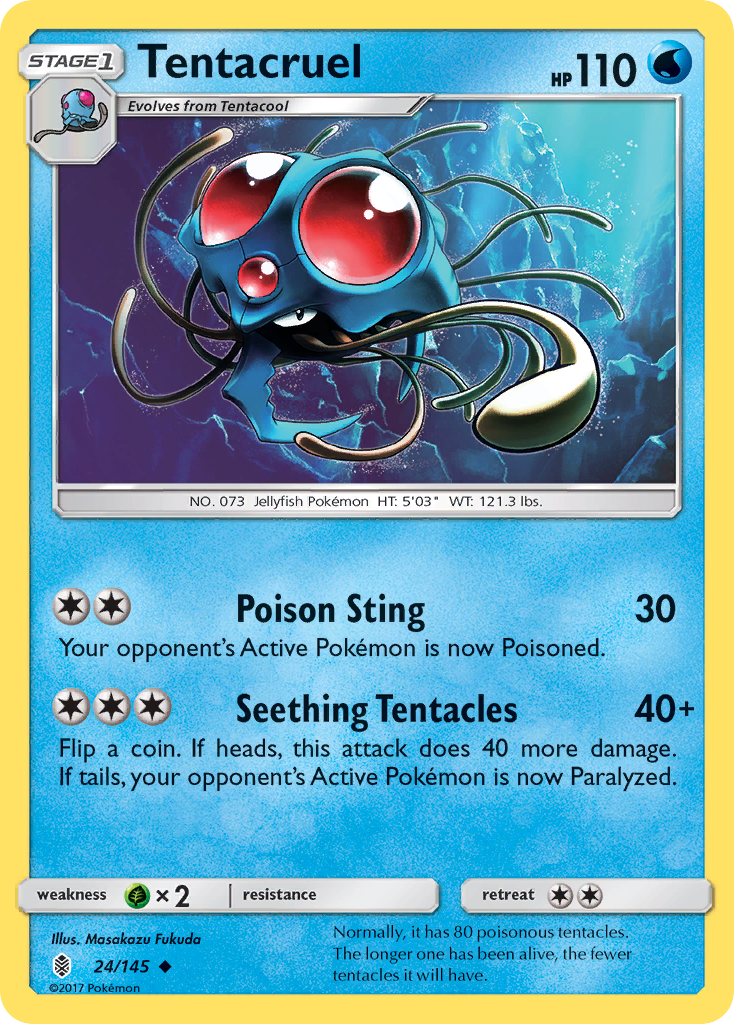 Tentacruel (24/145) [Sun & Moon: Guardians Rising] | Event Horizon Hobbies CA