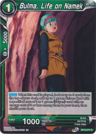 Bulma, Life on Namek (BT10-071) [Rise of the Unison Warrior 2nd Edition] | Event Horizon Hobbies CA