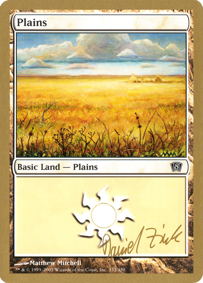 Plains (dz332) (Daniel Zink) [World Championship Decks 2003] | Event Horizon Hobbies CA