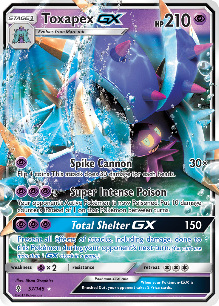 Toxapex GX (57/145) [Sun & Moon: Guardians Rising] | Event Horizon Hobbies CA