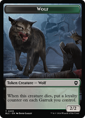 Human Soldier // Wolf (035) Double-Sided Token [Bloomburrow Commander Tokens] | Event Horizon Hobbies CA