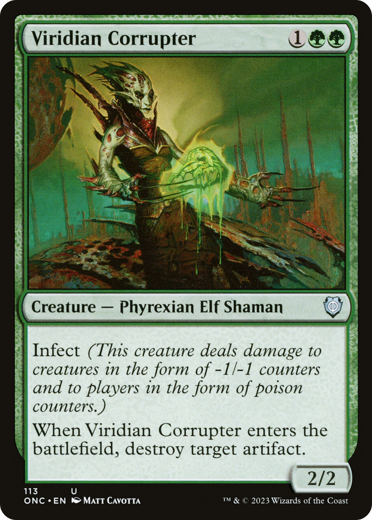 Viridian Corrupter [Phyrexia: All Will Be One Commander] | Event Horizon Hobbies CA