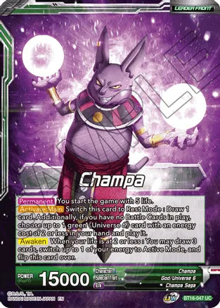 Champa // Champa, Victory at All Costs (BT16-047) [Realm of the Gods] | Event Horizon Hobbies CA