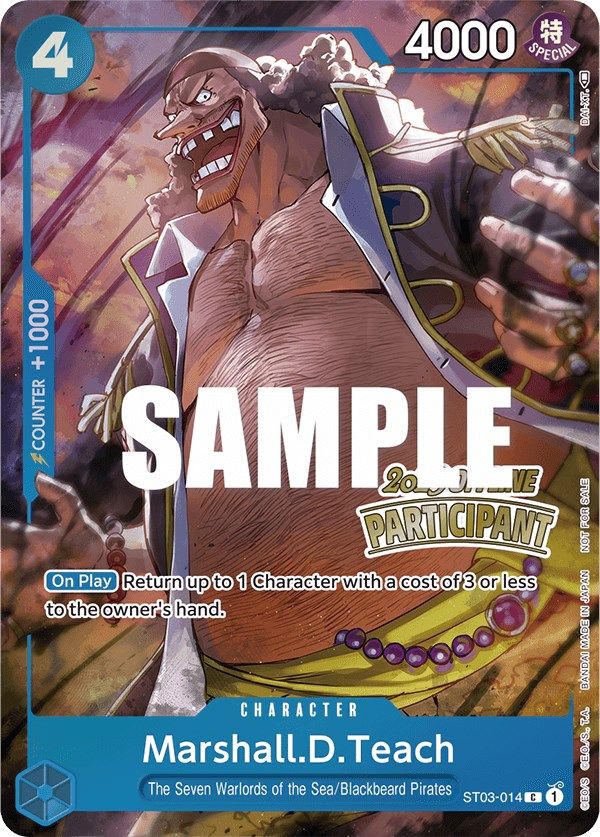 Marshall.D.Teach (Offline Regional 2023) [Participant] [One Piece Promotion Cards] | Event Horizon Hobbies CA