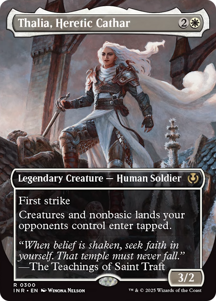 Thalia, Heretic Cathar (borderless) [Innistrad Remastered] | Event Horizon Hobbies CA