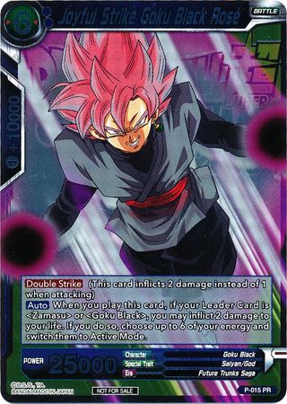 Joyful Strike Goku Black Rose (Metallic Foil) (Event Pack 2018) (P-015) [Promotion Cards] | Event Horizon Hobbies CA