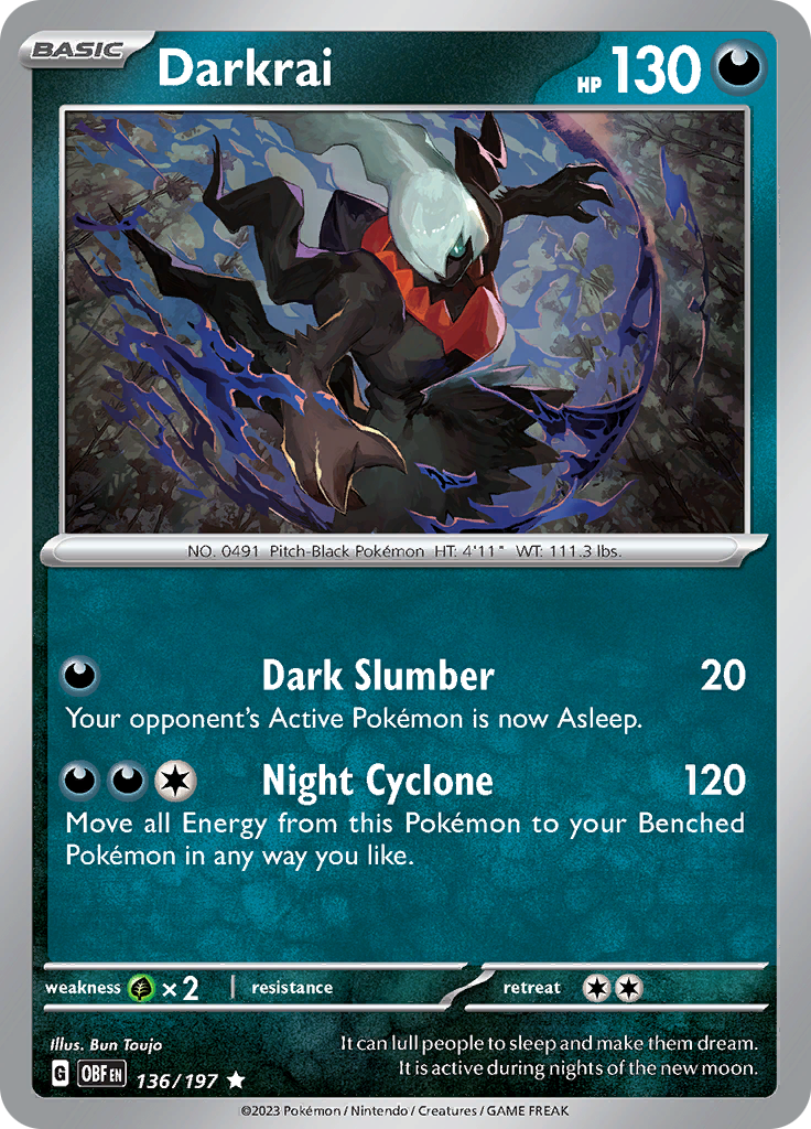 Darkrai (136/197) [Scarlet & Violet: Obsidian Flames] | Event Horizon Hobbies CA