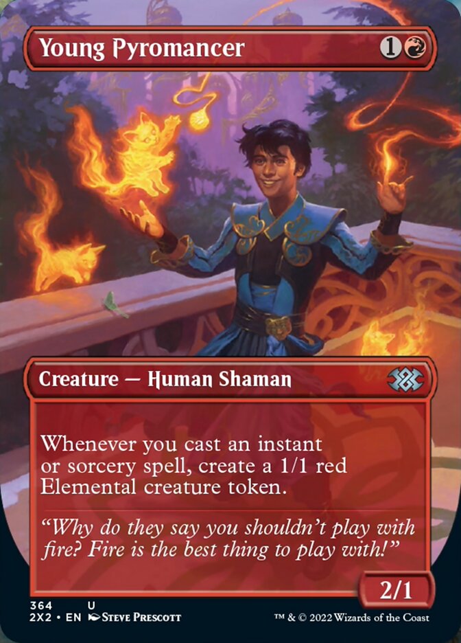 Young Pyromancer (Borderless Alternate Art) [Double Masters 2022] | Event Horizon Hobbies CA