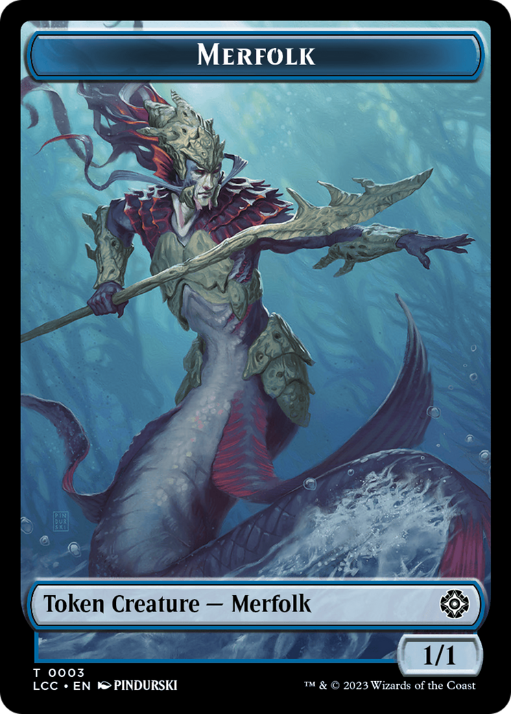 Boar // Merfolk (0003) Double-Sided Token [The Lost Caverns of Ixalan Commander Tokens] | Event Horizon Hobbies CA