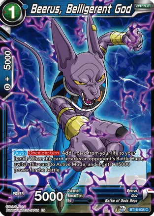 Beerus, Belligerent God (BT16-038) [Realm of the Gods] | Event Horizon Hobbies CA