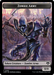 Human Warrior // Zombie Army Double-Sided Token [Commander Masters Tokens] | Event Horizon Hobbies CA