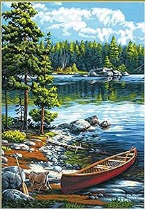 PaintWorks - Paint By Numbers - Canoe by the Lake