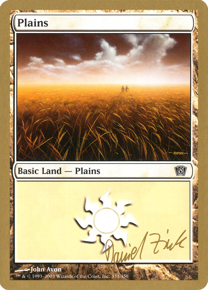 Plains (dz331) (Daniel Zink) [World Championship Decks 2003] | Event Horizon Hobbies CA