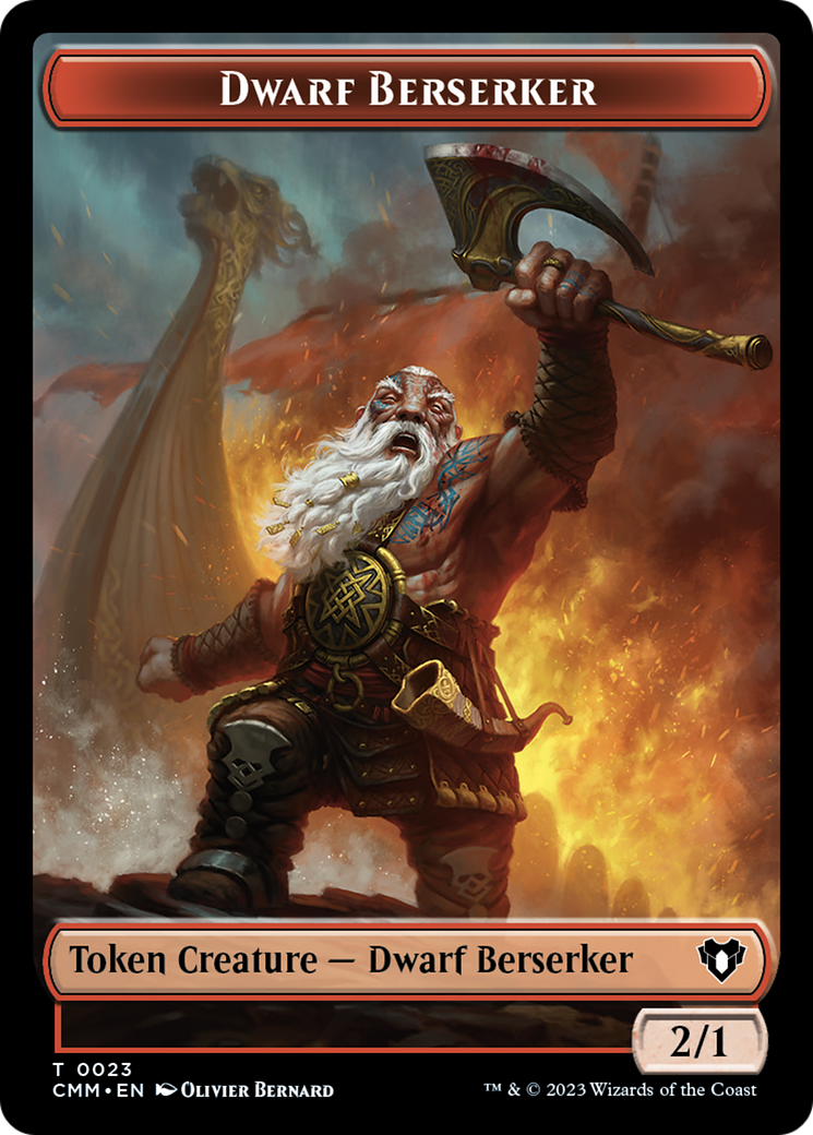 The Monarch // Dwarf Berserker Double-Sided Token [Commander Masters Tokens] | Event Horizon Hobbies CA