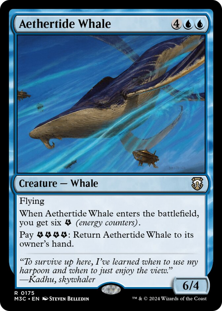 Aethertide Whale (Ripple Foil) [Modern Horizons 3 Commander] | Event Horizon Hobbies CA