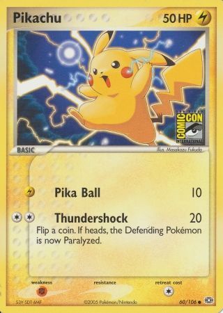 Pikachu (60/106) (2005 San Diego Comic Con) [Miscellaneous Cards] | Event Horizon Hobbies CA