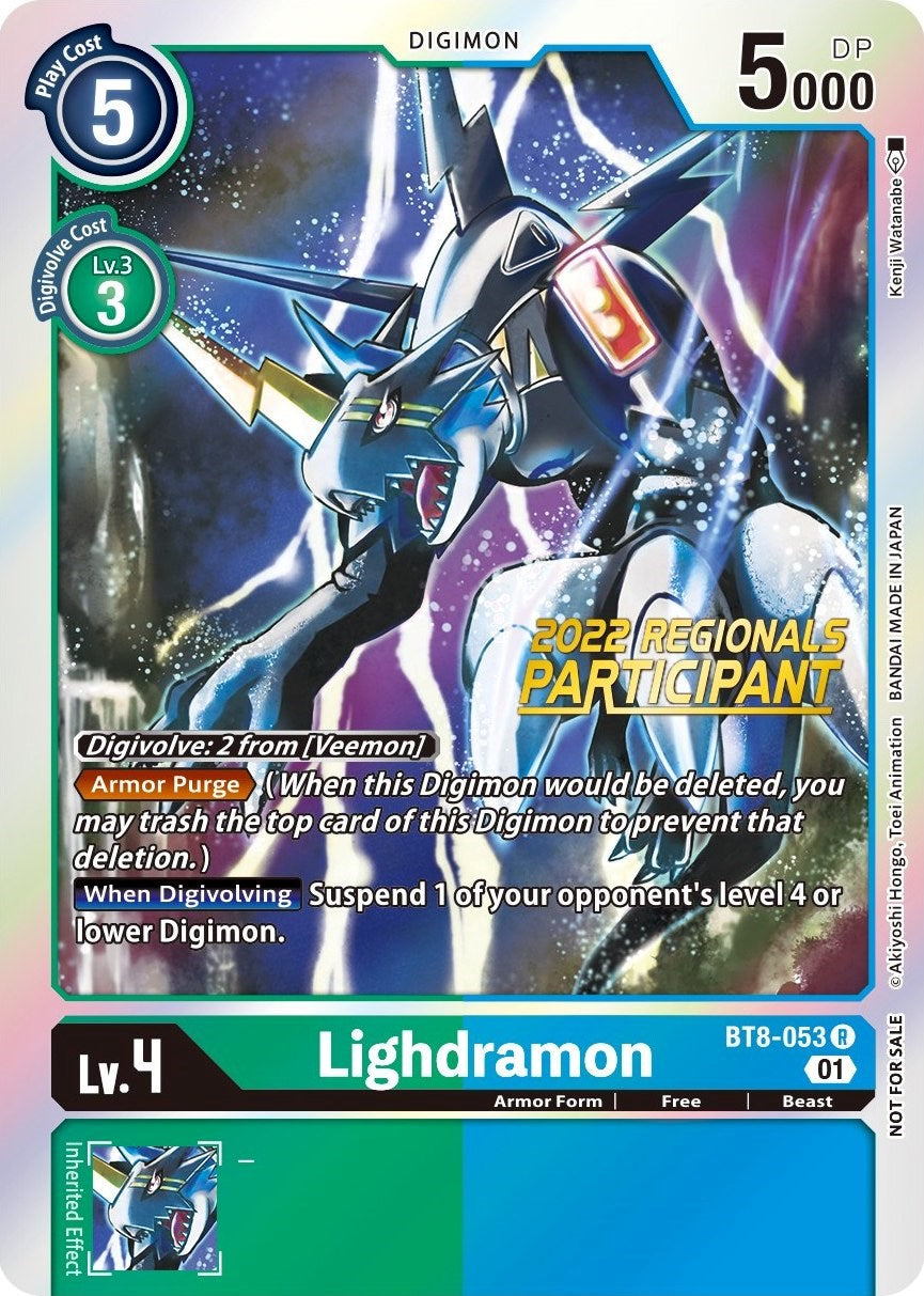 Lighdramon [BT8-053] (2022 Championship Offline Regional) (Online Participant) [New Awakening Promos] | Event Horizon Hobbies CA