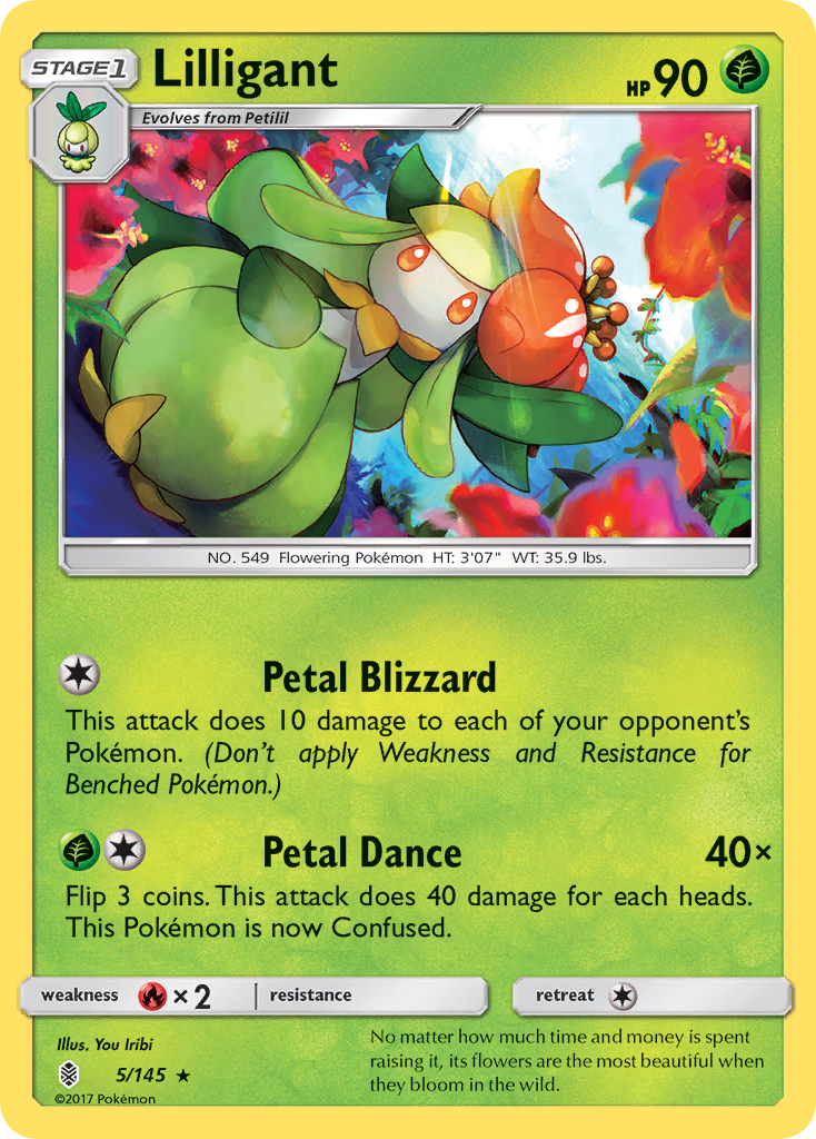 Lilligant (5/145) [Sun & Moon: Guardians Rising] | Event Horizon Hobbies CA