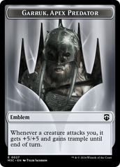 Garruk, Apex Predator Emblem // Saproling Double-Sided Token [Modern Horizons 3 Commander Tokens] | Event Horizon Hobbies CA