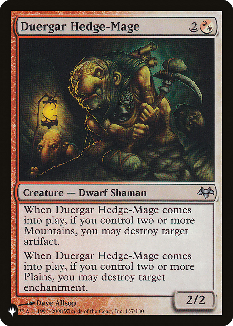 Duergar Hedge-Mage [The List] | Event Horizon Hobbies CA