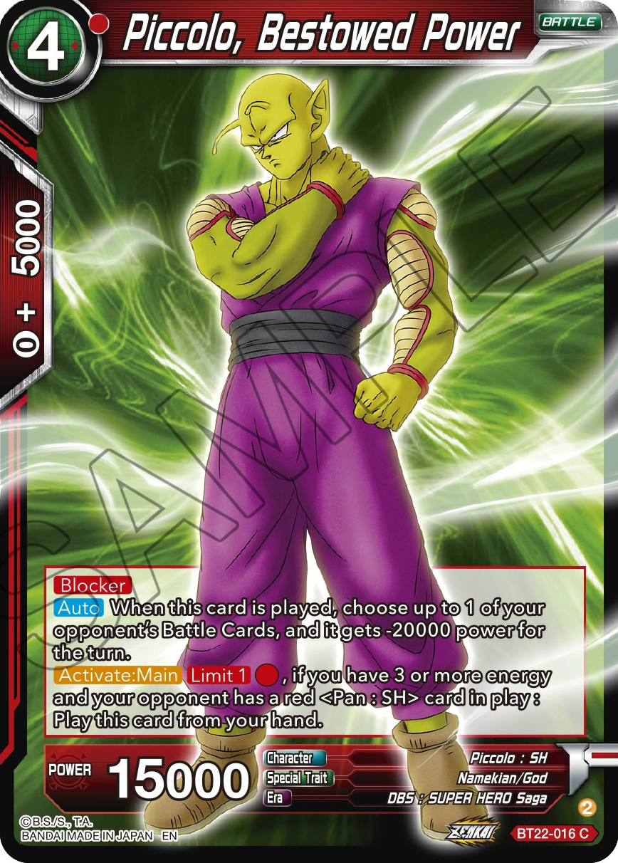 Piccolo, Bestowed Power (BT22-016) [Critical Blow] | Event Horizon Hobbies CA