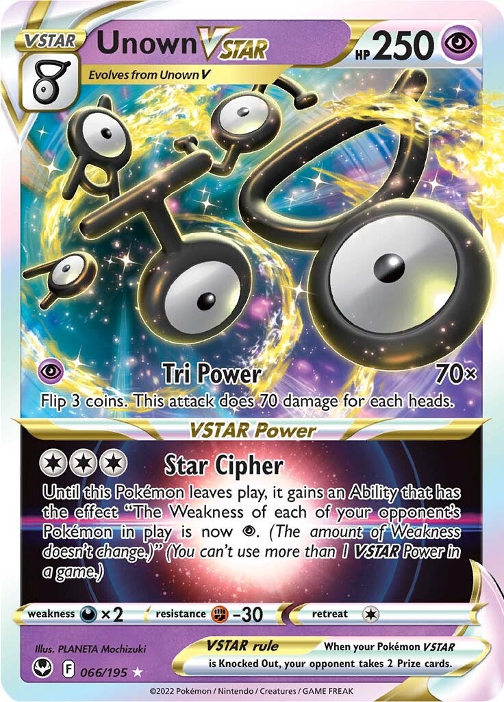 Unown VSTAR (066/195) [Sword & Shield: Silver Tempest] | Event Horizon Hobbies CA