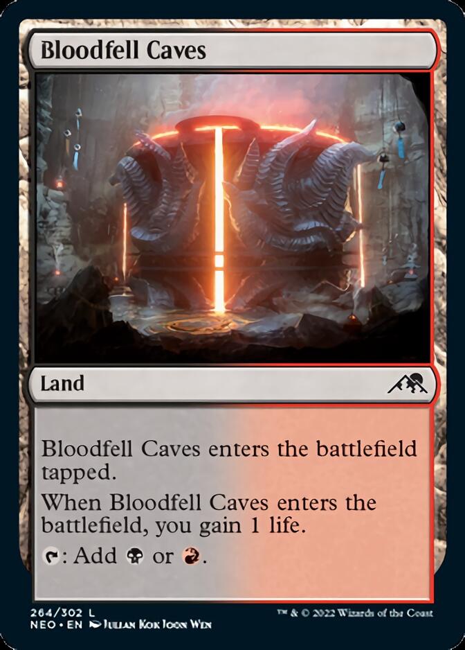 Bloodfell Caves [Kamigawa: Neon Dynasty] | Event Horizon Hobbies CA