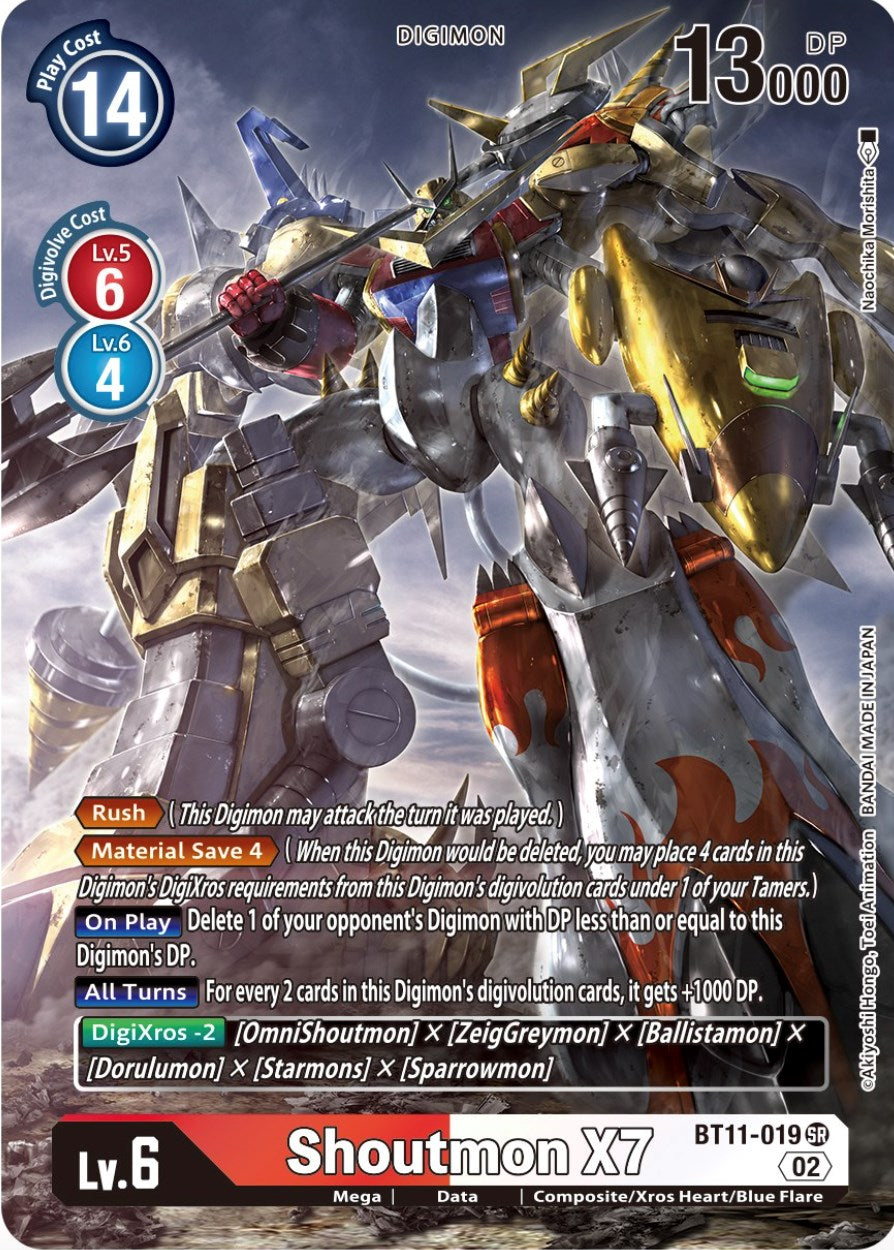 Shoutmon X7 [BT11-019] (Alternate Art) [Dimensional Phase] | Event Horizon Hobbies CA