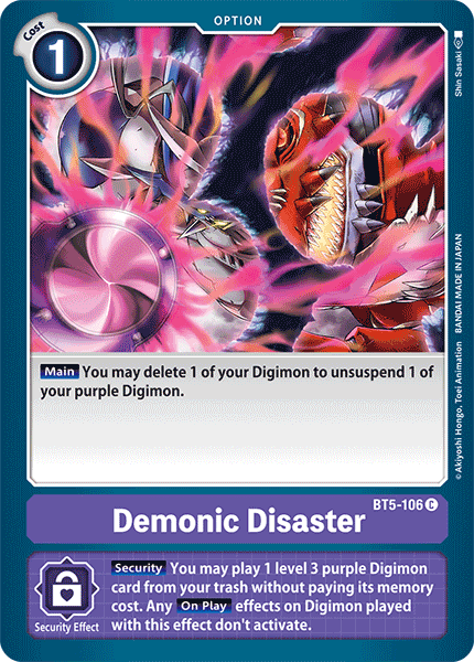 Demonic Disaster [BT5-106] [Battle of Omni] | Event Horizon Hobbies CA