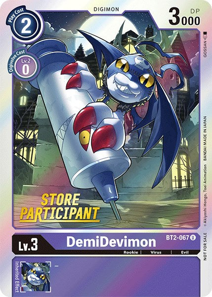 DemiDevimon [BT2-067] (Store Participant) [Release Special Booster Promos] | Event Horizon Hobbies CA