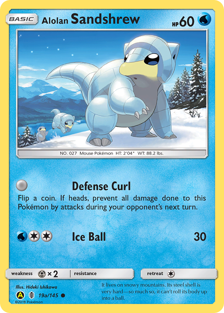 Alolan Sandshrew (19a/145) [Alternate Art Promos] | Event Horizon Hobbies CA