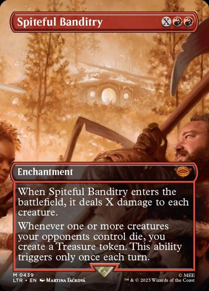 Spiteful Banditry (Borderless Alternate Art) [The Lord of the Rings: Tales of Middle-Earth] | Event Horizon Hobbies CA