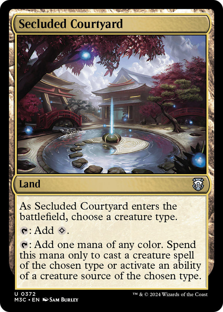 Secluded Courtyard (Ripple Foil) [Modern Horizons 3 Commander] | Event Horizon Hobbies CA