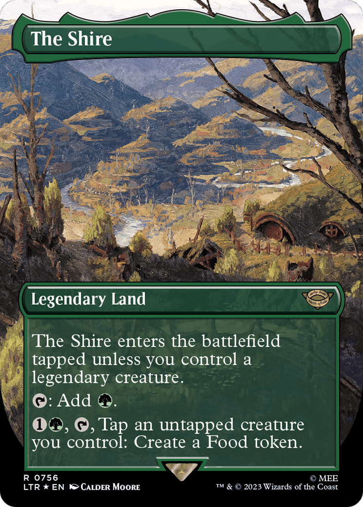 The Shire (Borderless) (Surge Foil) [The Lord of the Rings: Tales of Middle-Earth] | Event Horizon Hobbies CA