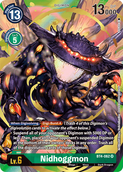 Nidhoggmon [BT4-062] (Alternate Art) [Great Legend] | Event Horizon Hobbies CA