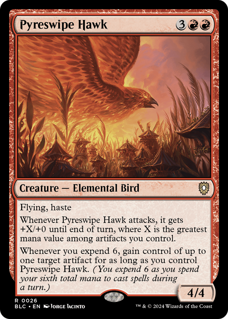 Pyreswipe Hawk [Bloomburrow Commander] | Event Horizon Hobbies CA