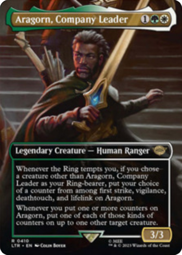 Aragorn, Company Leader (Borderless Alternate Art) [The Lord of the Rings: Tales of Middle-Earth] | Event Horizon Hobbies CA