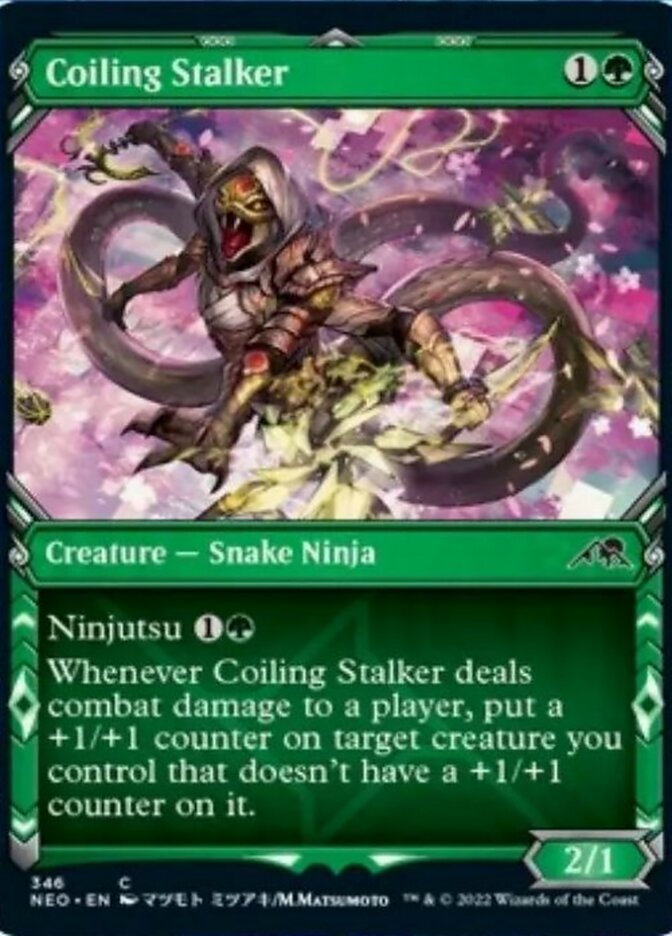 Coiling Stalker (Showcase Ninja) [Kamigawa: Neon Dynasty] | Event Horizon Hobbies CA