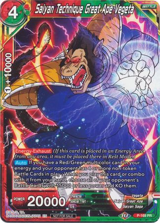 Saiyan Technique Great Ape Vegeta (P-169) [Promotion Cards] | Event Horizon Hobbies CA